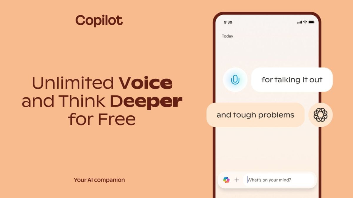 Microsoft Copilot की आवाज का विस्तार करता है और असीमित उपयोग वाले उपयोगकर्ताओं को मुक्त करने के लिए गहरी सुविधाओं के बारे में सोचता है