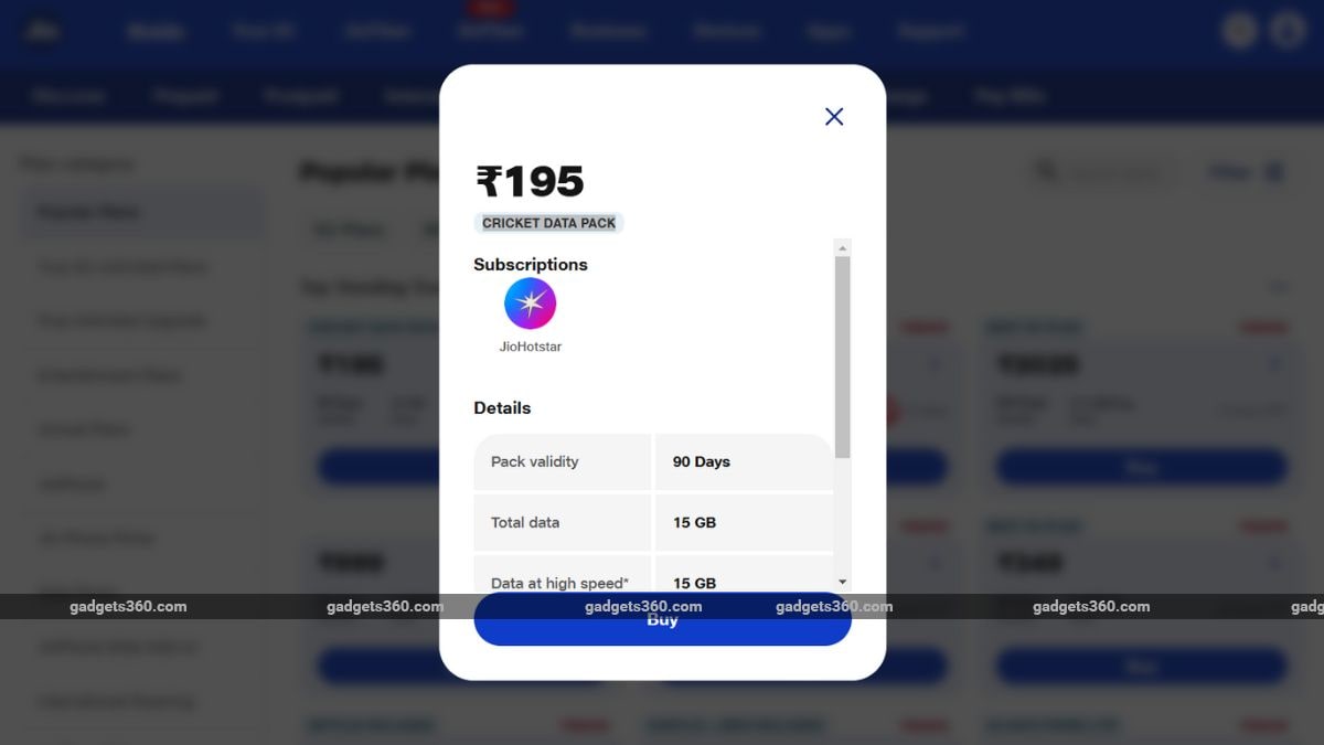 Jiohotstar rs195 योजना रिलायंस जियो